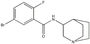 N-1-azabicyclo[2.2.2]oct-3-yl-5-bromo-2-fluorobenzamide Struktur