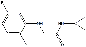 N-cyclopropyl-2-[(5-fluoro-2-methylphenyl)amino]acetamide Struktur