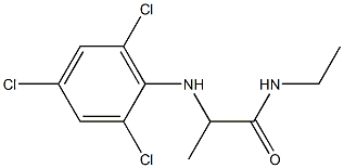 N-ethyl-2-[(2,4,6-trichlorophenyl)amino]propanamide Struktur