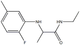 N-ethyl-2-[(2-fluoro-5-methylphenyl)amino]propanamide Struktur