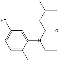 N-ethyl-N-(5-hydroxy-2-methylphenyl)-3-methylbutanamide Struktur