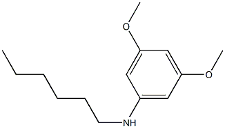 N-hexyl-3,5-dimethoxyaniline Struktur