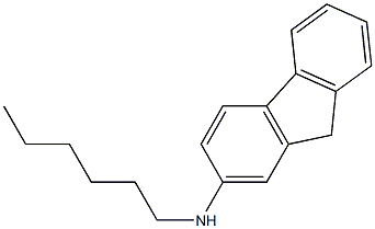 N-hexyl-9H-fluoren-2-amine Struktur