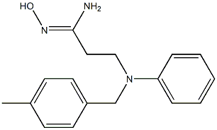 N'-hydroxy-3-{[(4-methylphenyl)methyl](phenyl)amino}propanimidamide Struktur