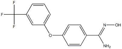 N'-hydroxy-4-[3-(trifluoromethyl)phenoxy]benzene-1-carboximidamide Struktur