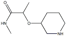 N-methyl-2-(piperidin-3-yloxy)propanamide Struktur