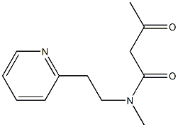 N-methyl-3-oxo-N-[2-(pyridin-2-yl)ethyl]butanamide Struktur