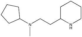 N-methyl-N-[2-(piperidin-2-yl)ethyl]cyclopentanamine Struktur