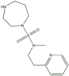 N-methyl-N-[2-(pyridin-2-yl)ethyl]-1,4-diazepane-1-sulfonamide Struktur