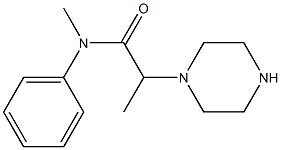 N-methyl-N-phenyl-2-(piperazin-1-yl)propanamide Struktur