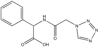 phenyl[(1H-tetrazol-1-ylacetyl)amino]acetic acid Struktur