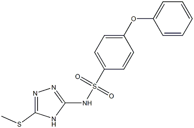 N-(5-Methylsulfanyl-4H-[1,2,4]triazol-3-yl)-4-phenoxy
-benzenesulfonamide Struktur