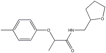 2-(4-methylphenoxy)-N-(tetrahydro-2-furanylmethyl)propanamide Struktur