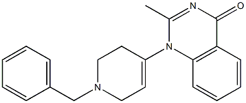 1-(1-benzyl-1,2,3,6-tetrahydro-4-pyridinyl)-2-methyl-4(1H)-quinazolinone Struktur