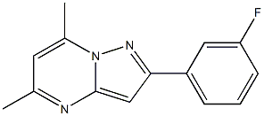 2-(3-fluorophenyl)-5,7-dimethylpyrazolo[1,5-a]pyrimidine Struktur