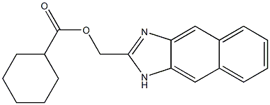 1H-naphtho[2,3-d]imidazol-2-ylmethyl cyclohexanecarboxylate Struktur