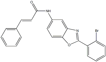 N-[2-(2-bromophenyl)-1,3-benzoxazol-5-yl]-3-phenylacrylamide Struktur