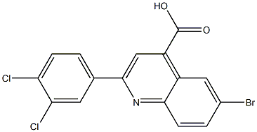 6-bromo-2-(3,4-dichlorophenyl)-4-quinolinecarboxylic acid Struktur