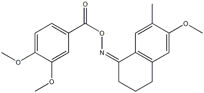 6-methoxy-7-methyl-3,4-dihydro-1(2H)-naphthalenone O-(3,4-dimethoxybenzoyl)oxime Struktur