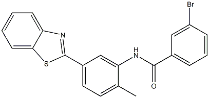 N-[5-(1,3-benzothiazol-2-yl)-2-methylphenyl]-3-bromobenzamide Struktur