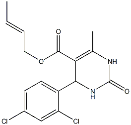 2-butenyl 4-(2,4-dichlorophenyl)-6-methyl-2-oxo-1,2,3,4-tetrahydro-5-pyrimidinecarboxylate Struktur