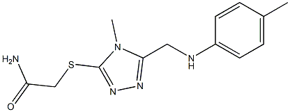 2-[(4-methyl-5-{[(4-methylphenyl)amino]methyl}-4H-1,2,4-triazol-3-yl)sulfanyl]acetamide Struktur