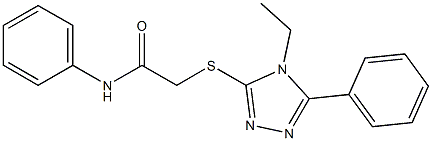 2-[(4-ethyl-5-phenyl-4H-1,2,4-triazol-3-yl)sulfanyl]-N-phenylacetamide Struktur