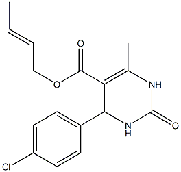 2-butenyl 4-(4-chlorophenyl)-6-methyl-2-oxo-1,2,3,4-tetrahydro-5-pyrimidinecarboxylate Struktur