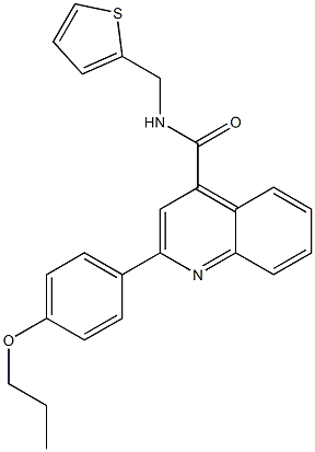 2-(4-propoxyphenyl)-N-(2-thienylmethyl)-4-quinolinecarboxamide Struktur