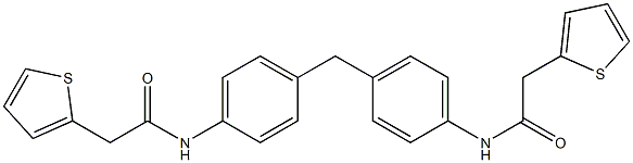 2-(2-thienyl)-N-(4-{4-[(2-thienylacetyl)amino]benzyl}phenyl)acetamide Struktur