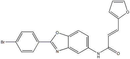 N-[2-(4-bromophenyl)-1,3-benzoxazol-5-yl]-3-(2-furyl)acrylamide Struktur