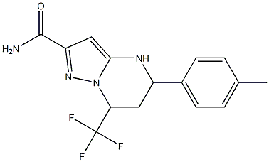 5-(4-methylphenyl)-7-(trifluoromethyl)-4,5,6,7-tetrahydropyrazolo[1,5-a]pyrimidine-2-carboxamide Struktur