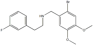 N-(2-bromo-4,5-dimethoxybenzyl)-2-(3-fluorophenyl)ethanamine Struktur