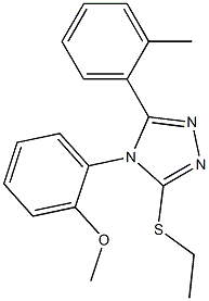 3-(ethylsulfanyl)-4-(2-methoxyphenyl)-5-(2-methylphenyl)-4H-1,2,4-triazole Struktur