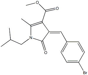 methyl 4-(4-bromobenzylidene)-1-isobutyl-2-methyl-5-oxo-4,5-dihydro-1H-pyrrole-3-carboxylate Struktur