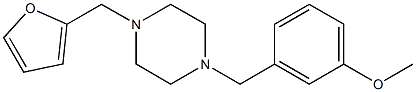 3-{[4-(2-furylmethyl)-1-piperazinyl]methyl}phenyl methyl ether Struktur