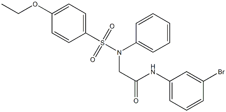 N-(3-bromophenyl)-2-{[(4-ethoxyphenyl)sulfonyl]anilino}acetamide Struktur