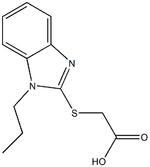 [(1-propyl-1H-benzimidazol-2-yl)sulfanyl]acetic acid Struktur