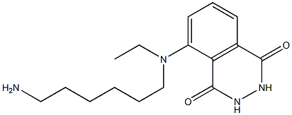 5-[(6-aminohexyl)(ethyl)amino]-2,3-dihydro-1,4-phthalazinedione Struktur