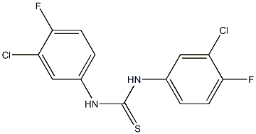 N,N'-bis(3-chloro-4-fluorophenyl)thiourea Struktur