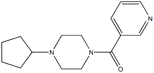 1-cyclopentyl-4-(3-pyridinylcarbonyl)piperazine Struktur