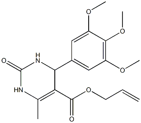 allyl 6-methyl-2-oxo-4-(3,4,5-trimethoxyphenyl)-1,2,3,4-tetrahydro-5-pyrimidinecarboxylate Struktur