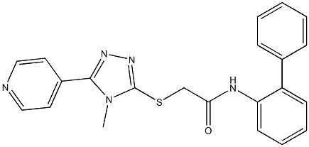 N-[1,1'-biphenyl]-2-yl-2-[(4-methyl-5-pyridin-4-yl-4H-1,2,4-triazol-3-yl)sulfanyl]acetamide Struktur