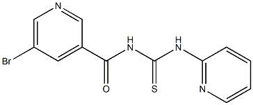 N-[(5-bromo-3-pyridinyl)carbonyl]-N'-(2-pyridinyl)thiourea Struktur