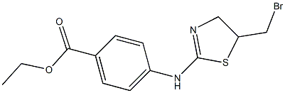 ethyl 4-{[5-(bromomethyl)-4,5-dihydro-1,3-thiazol-2-yl]amino}benzoate Struktur