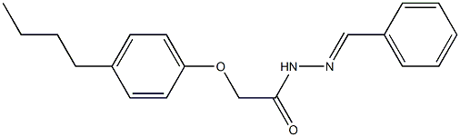 N'-benzylidene-2-(4-butylphenoxy)acetohydrazide Struktur