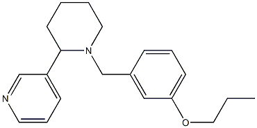 propyl 3-{[2-(3-pyridinyl)-1-piperidinyl]methyl}phenyl ether Struktur