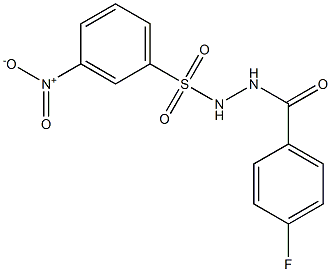 N'-(4-fluorobenzoyl)-3-nitrobenzenesulfonohydrazide Struktur