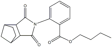 butyl 2-(3,5-dioxo-4-azatricyclo[5.2.1.0~2,6~]dec-4-yl)benzoate Struktur