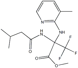 methyl 3,3,3-trifluoro-2-[(3-methylbutanoyl)amino]-2-[(3-methyl-2-pyridinyl)amino]propanoate Struktur